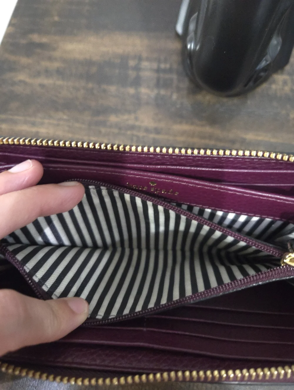Kate Spade New York Large Continental Plum Zip-Around Wallet